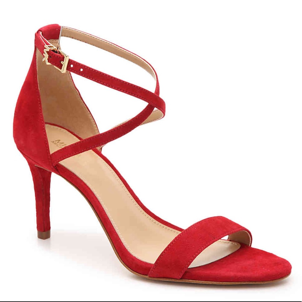 Micheal Kors ‘AVA’ suede sandal in scarlet red